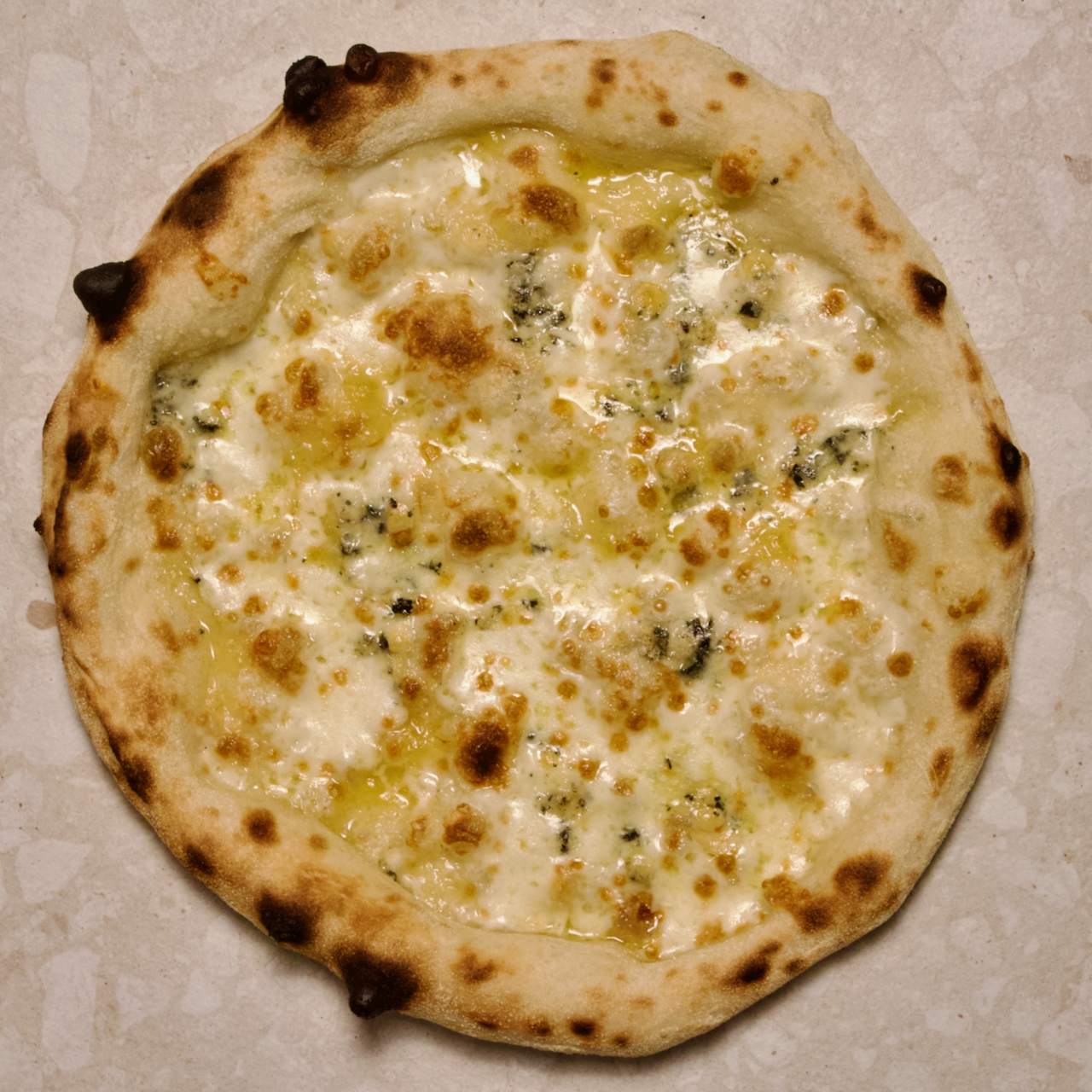 Quattro Formaggi Pizza - four cheese blend